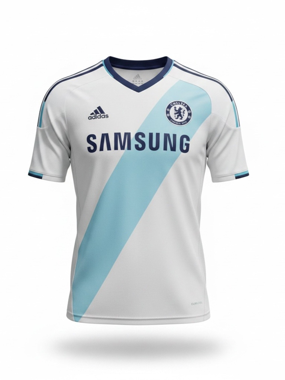 Chelsea FC adidas White and Light Blue Chelsea Men's Football Jersey